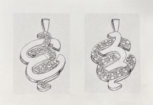Pendentif E&M dessin