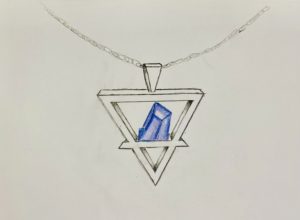 Pendentif Tanzanite dessin