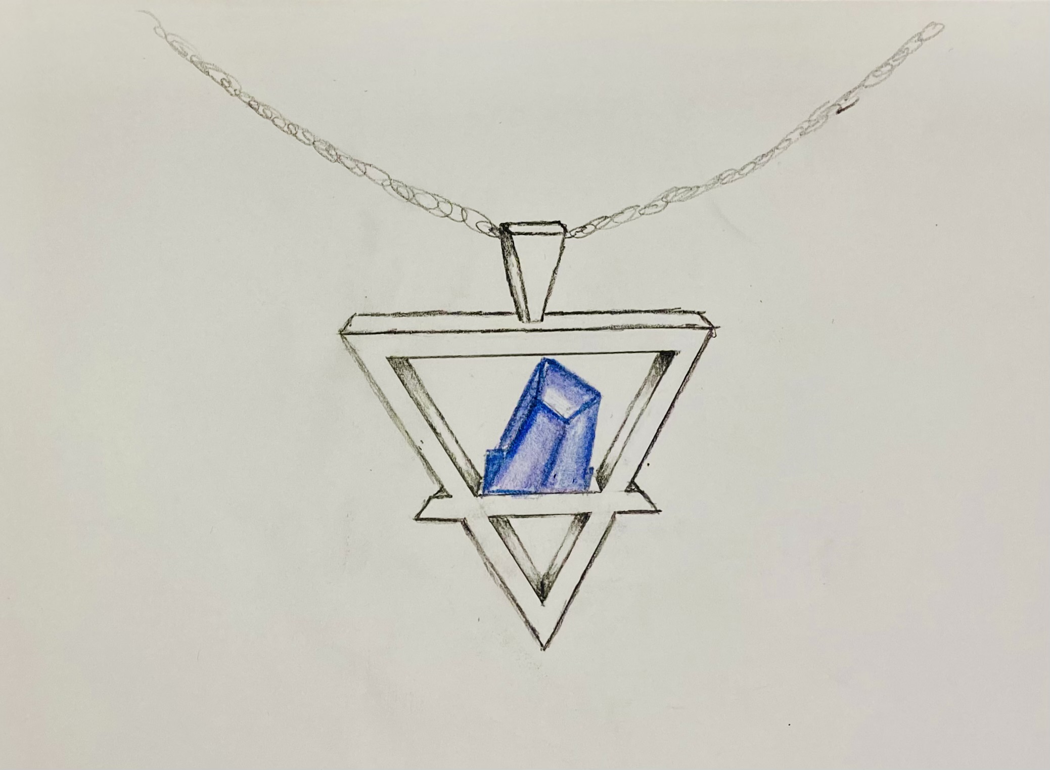 Pendentif Tanzanite dessin